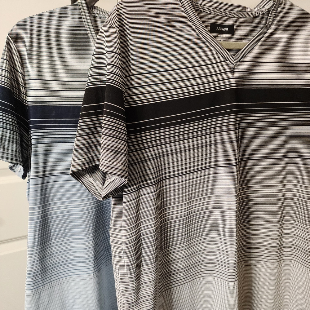 Alfani Men's Short Sleeve Striped Tee